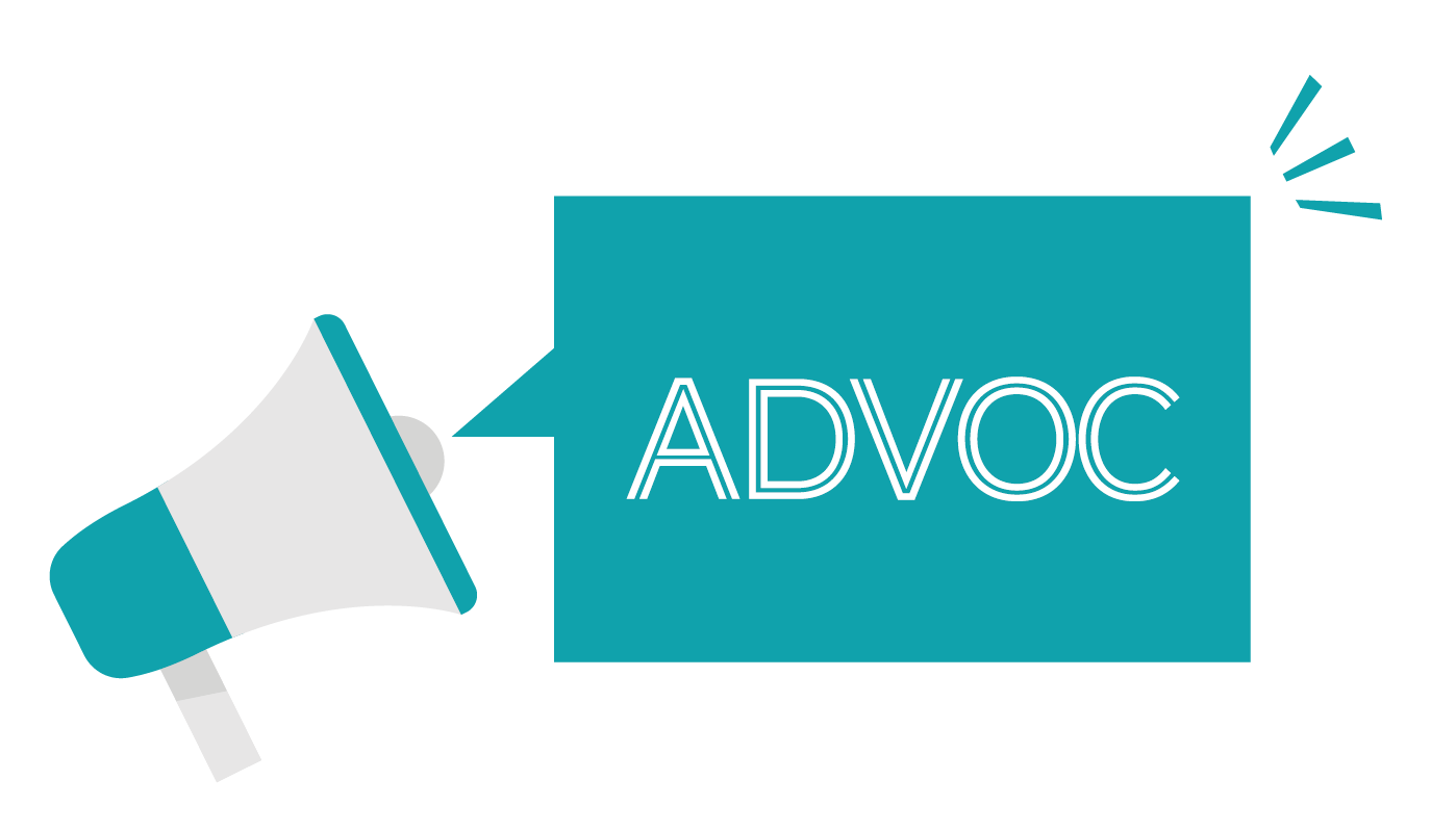 AdvoC's logo. A megaphone.